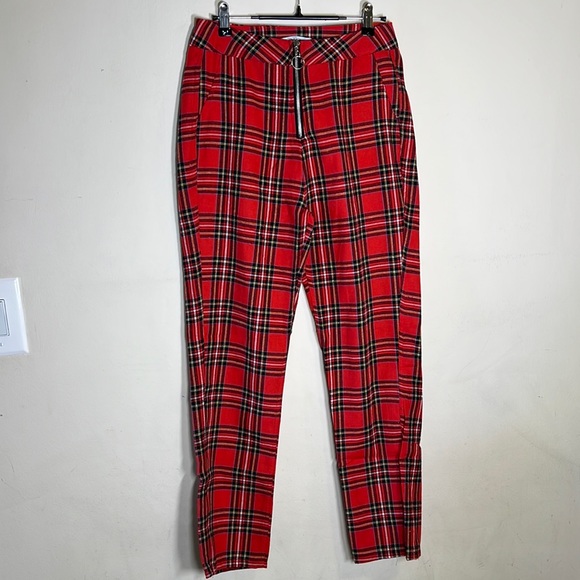 Adika Pants - Adika Red Plaid Pants